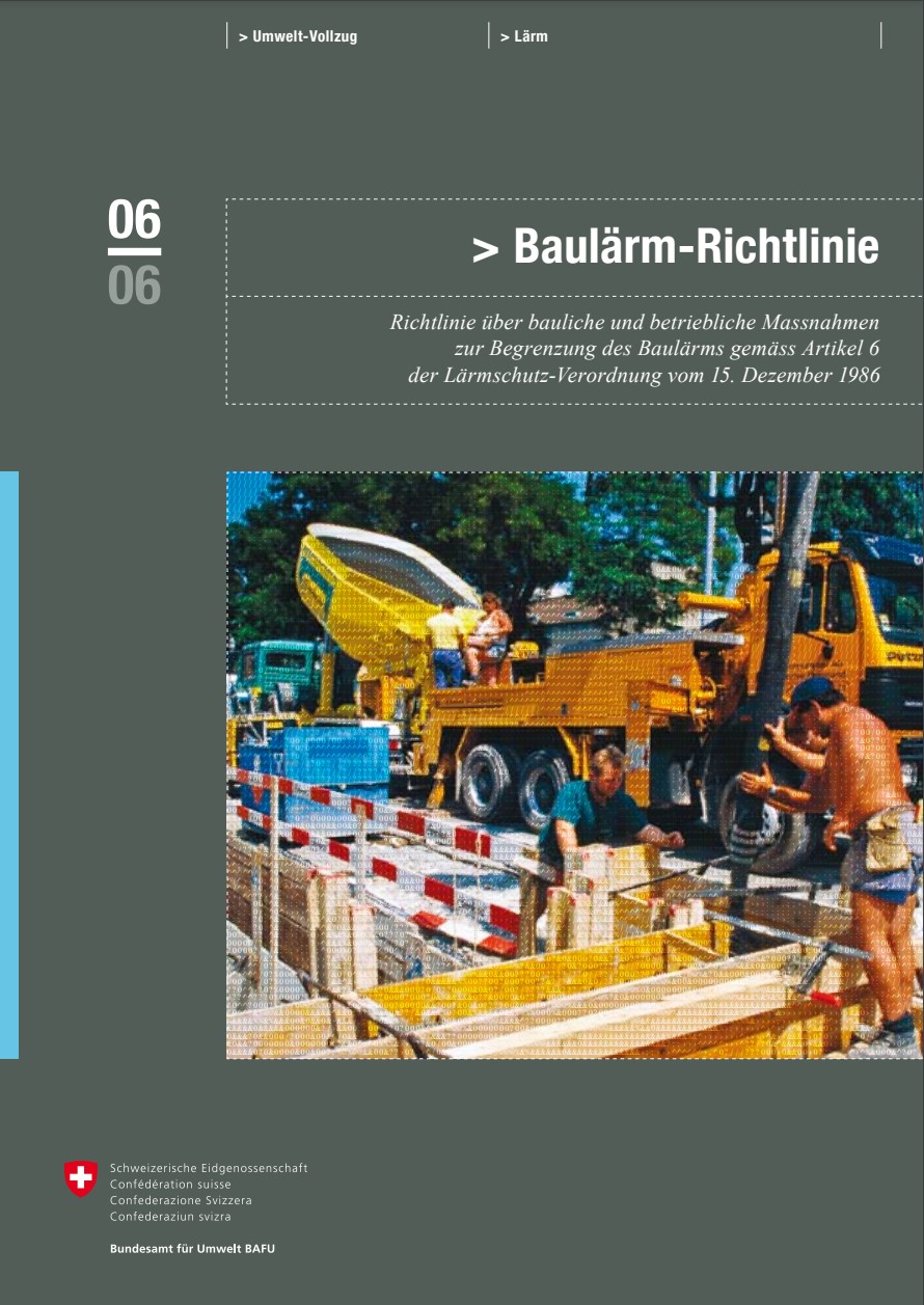 Richtlinie_Baulärm_Bund_Schweiz_Cover