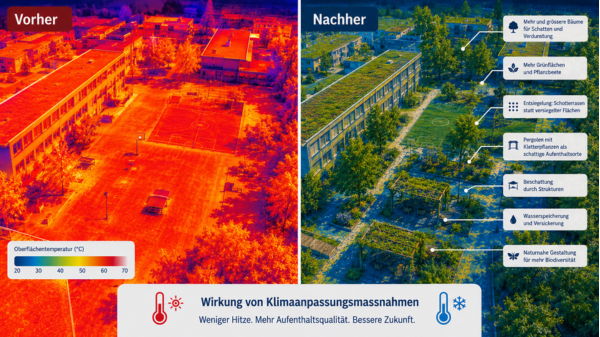 Vorher- Nachher-Wirkung von Klimaanpassungsmassnahmen